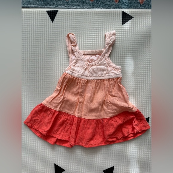 Cat & Jack|Baby girl Colorful Sleeveless Maxi Dress in pink tones•tiered ruffles - Picture 4 of 5